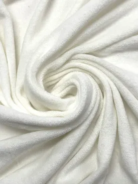 1 1/2 YD Cotton Knit Terry Cloth - Off White