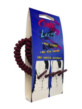 10 Seconds ® Curly Laces | Maroon