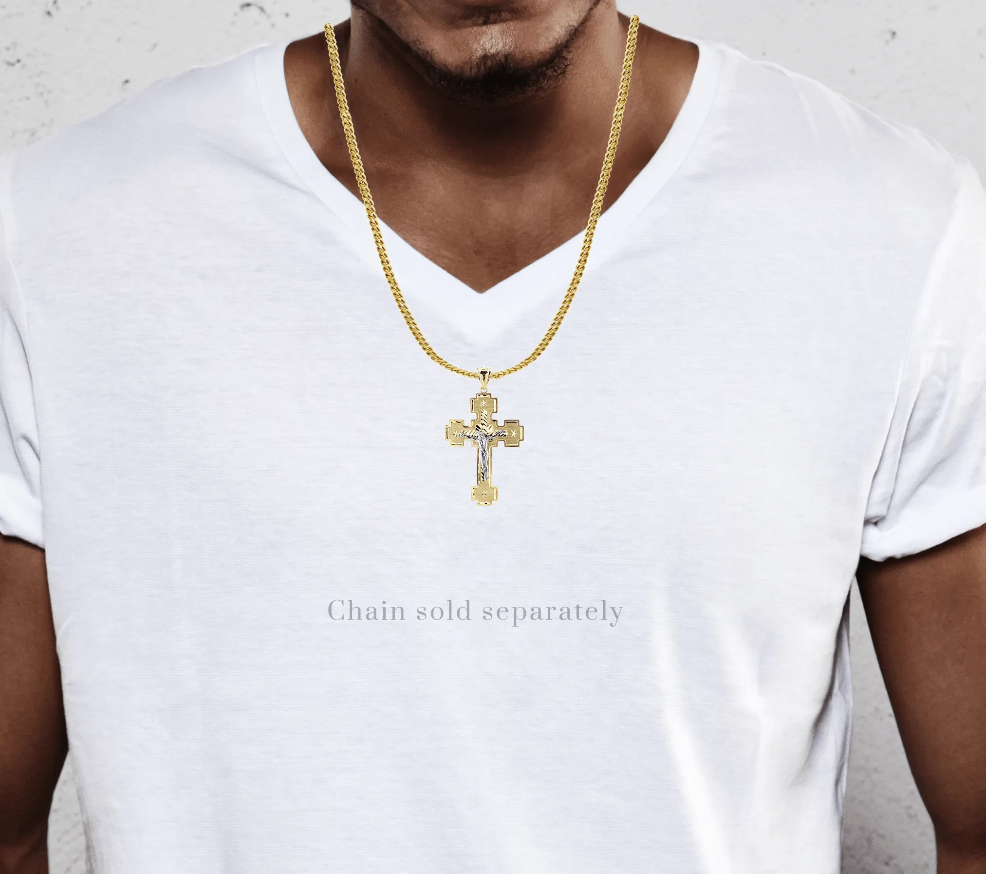 10K Gold Cross / Crucifix Pendant  |  7.1 Grams