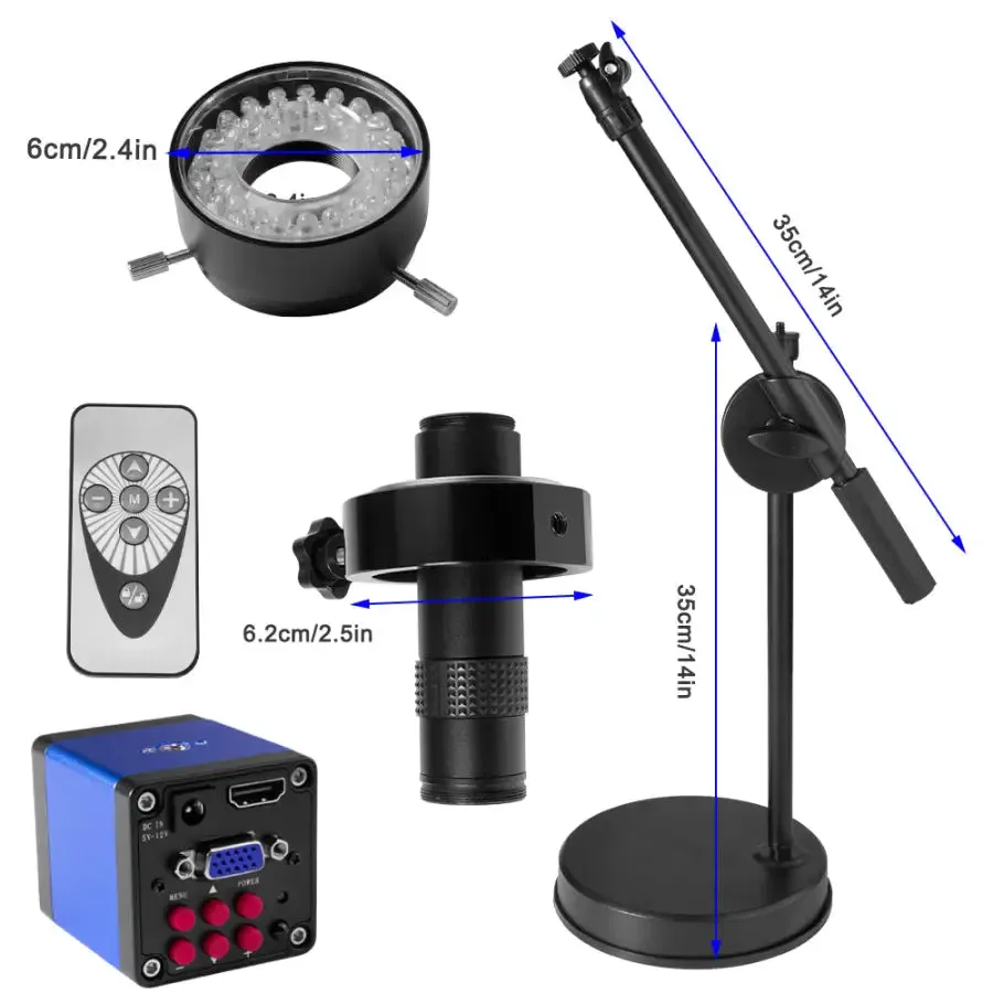 13MP VGA HDMI Camera Electronic Microscope USB Phone CPU Repair