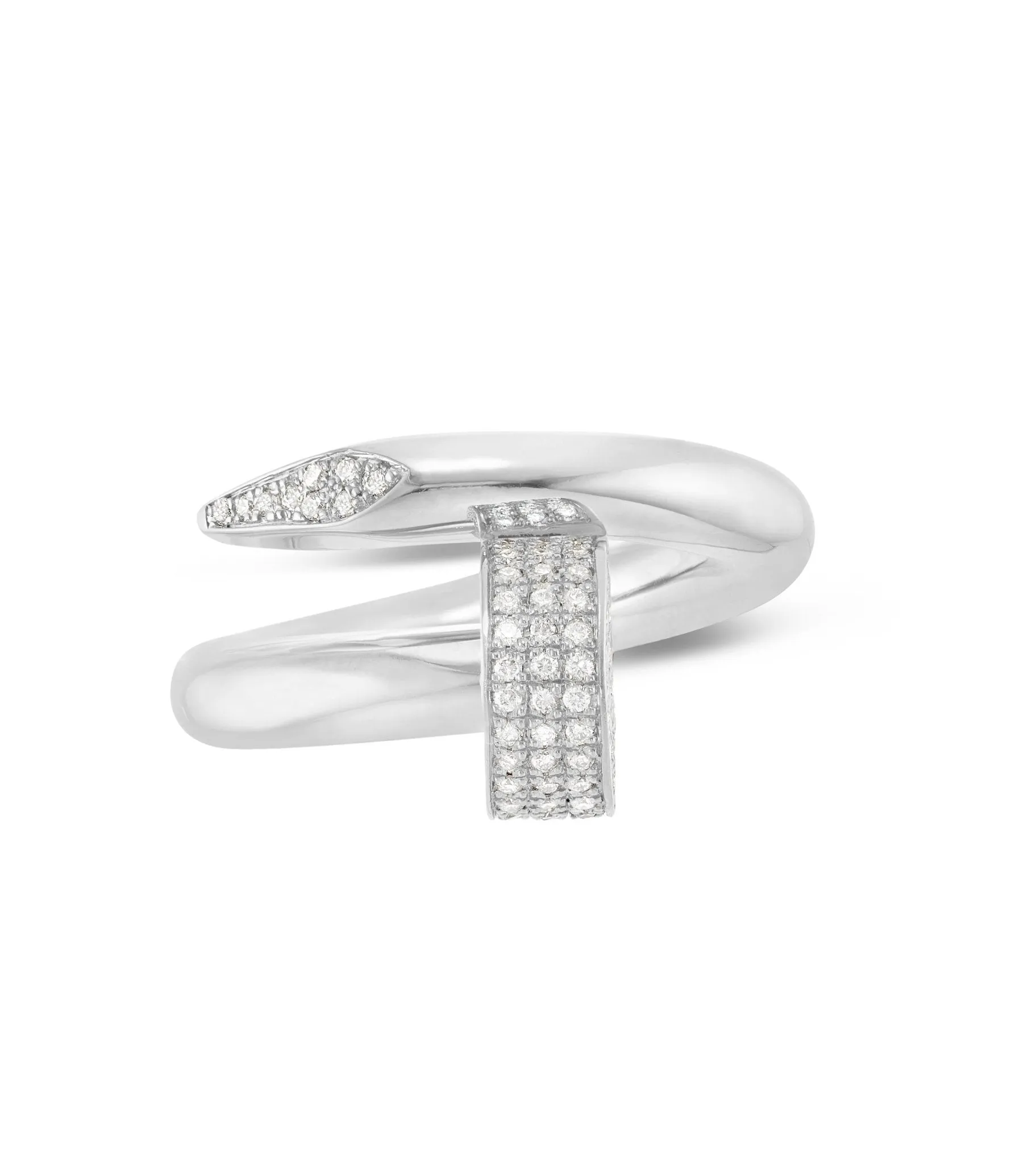 14K Gold 1.0ctw Diamond Nail Ring