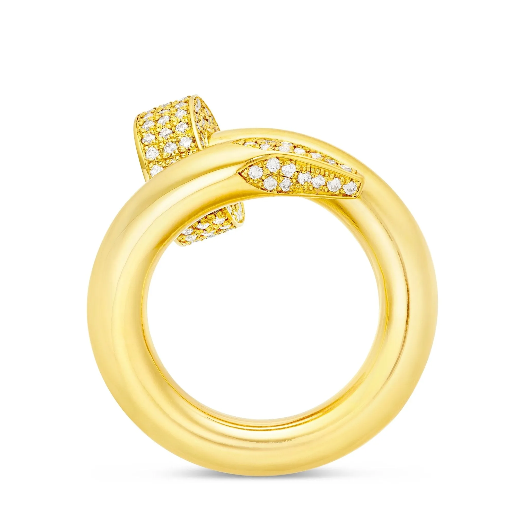 14K Gold 1.0ctw Diamond Nail Ring