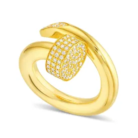 14K Gold 1.0ctw Diamond Nail Ring