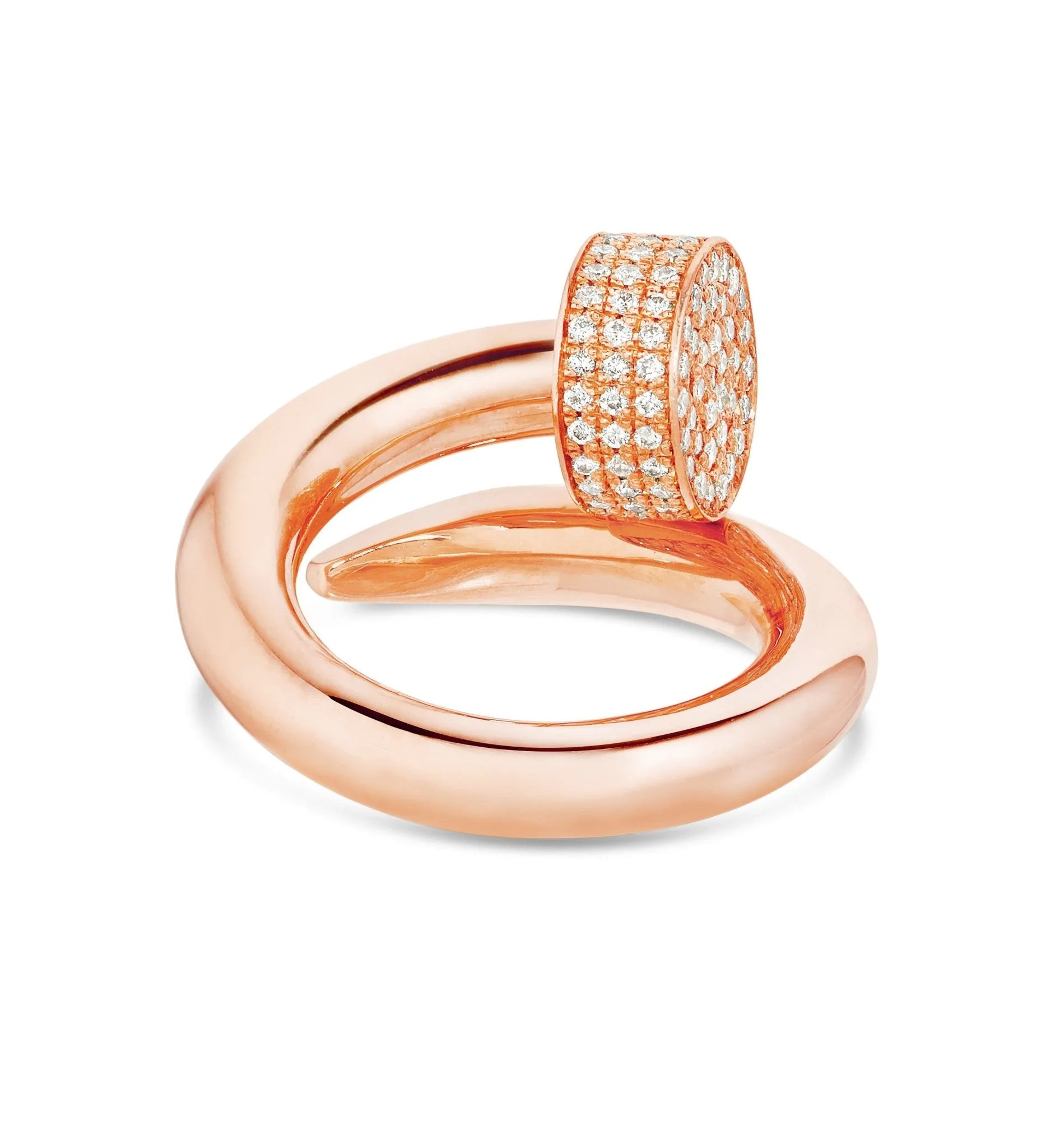 14K Gold 1.0ctw Diamond Nail Ring