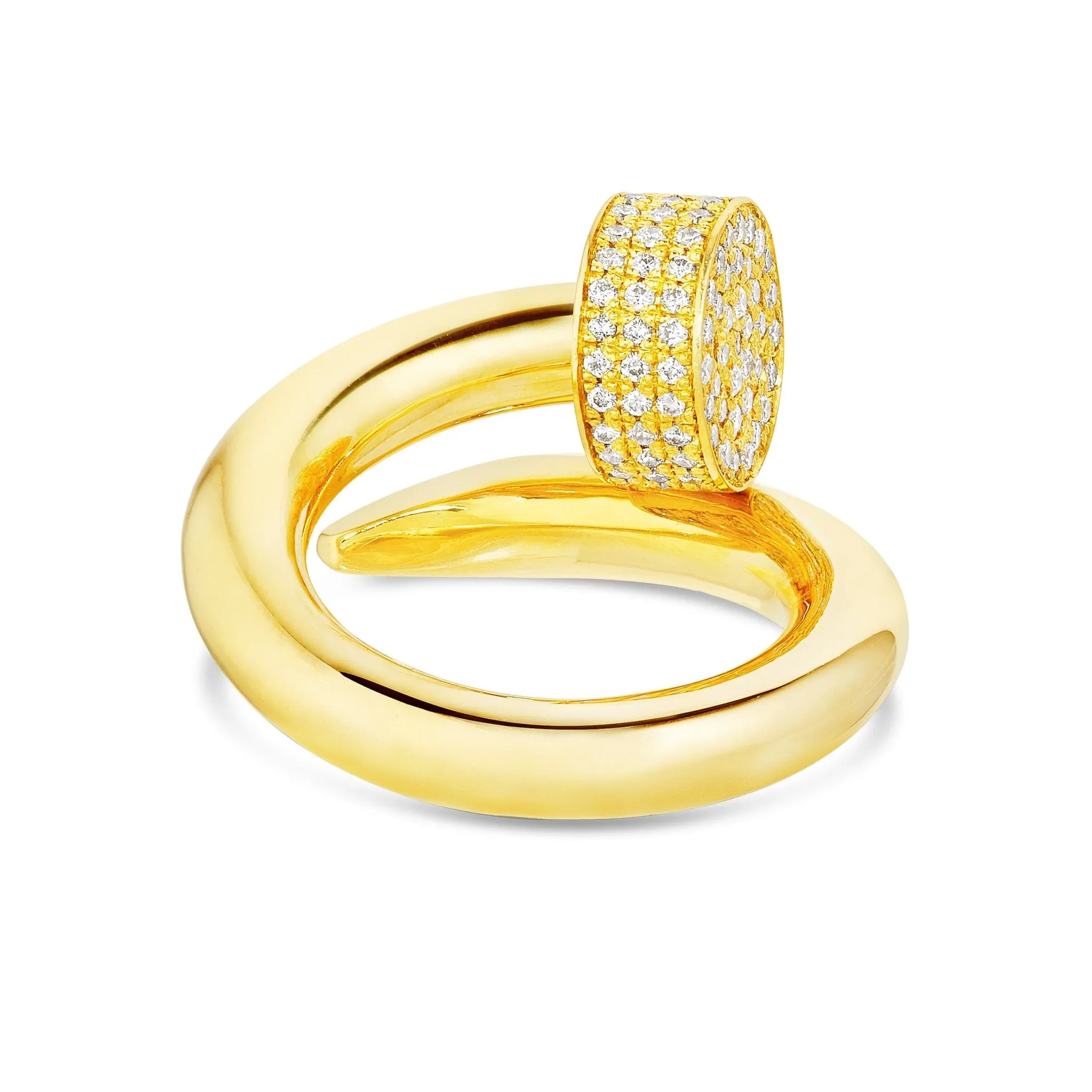 14K Gold 1.0ctw Diamond Nail Ring
