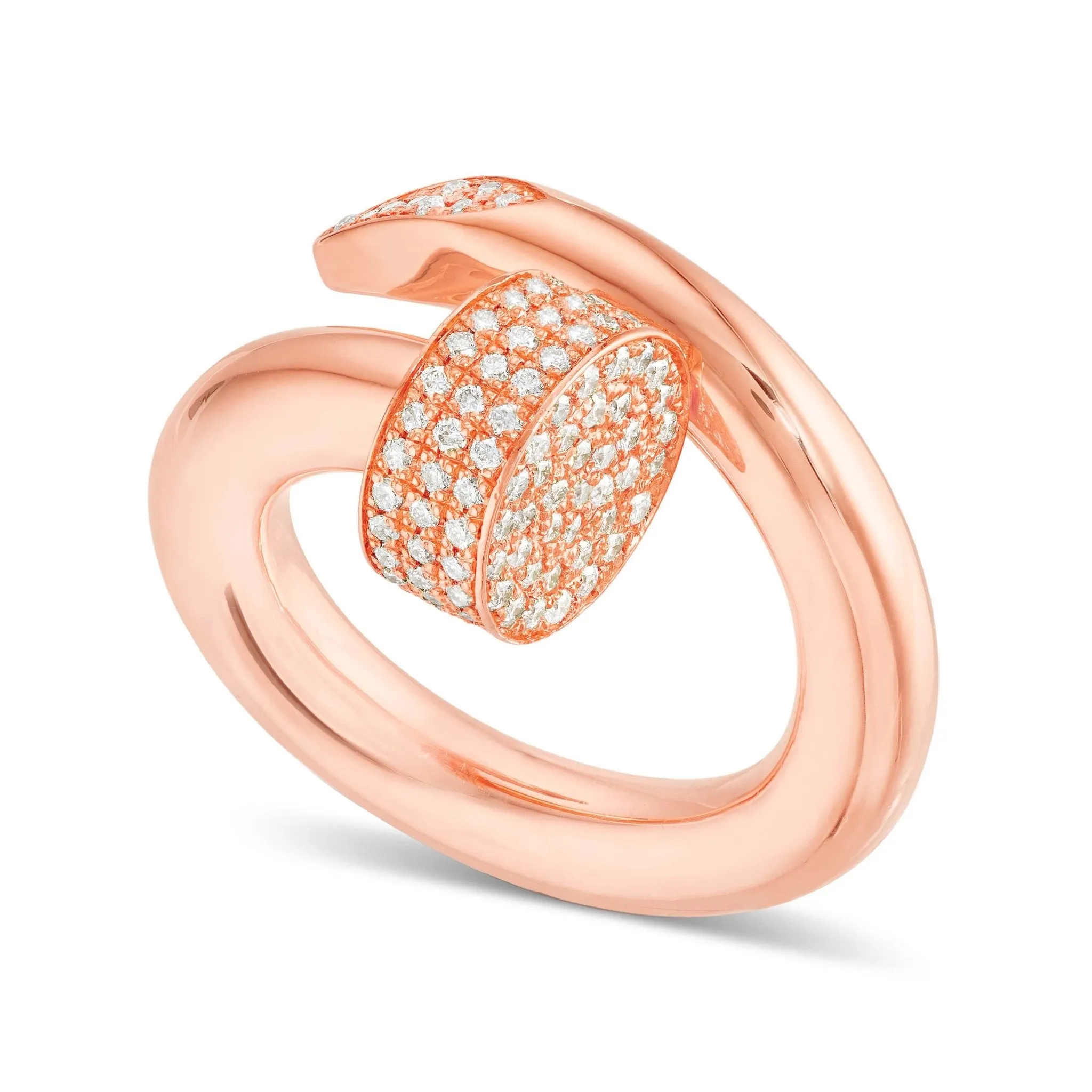 14K Gold 1.0ctw Diamond Nail Ring