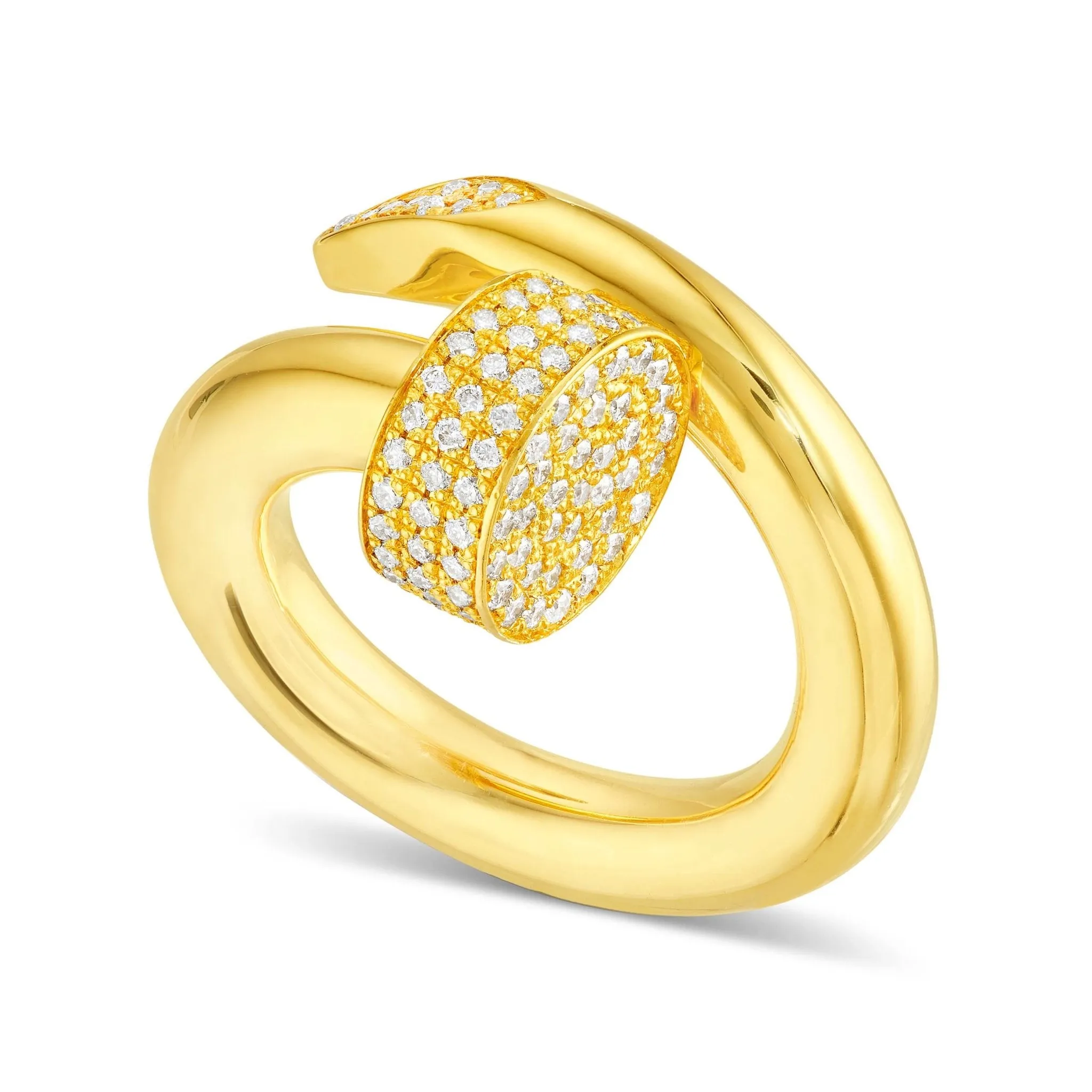 14K Gold 1.0ctw Diamond Nail Ring
