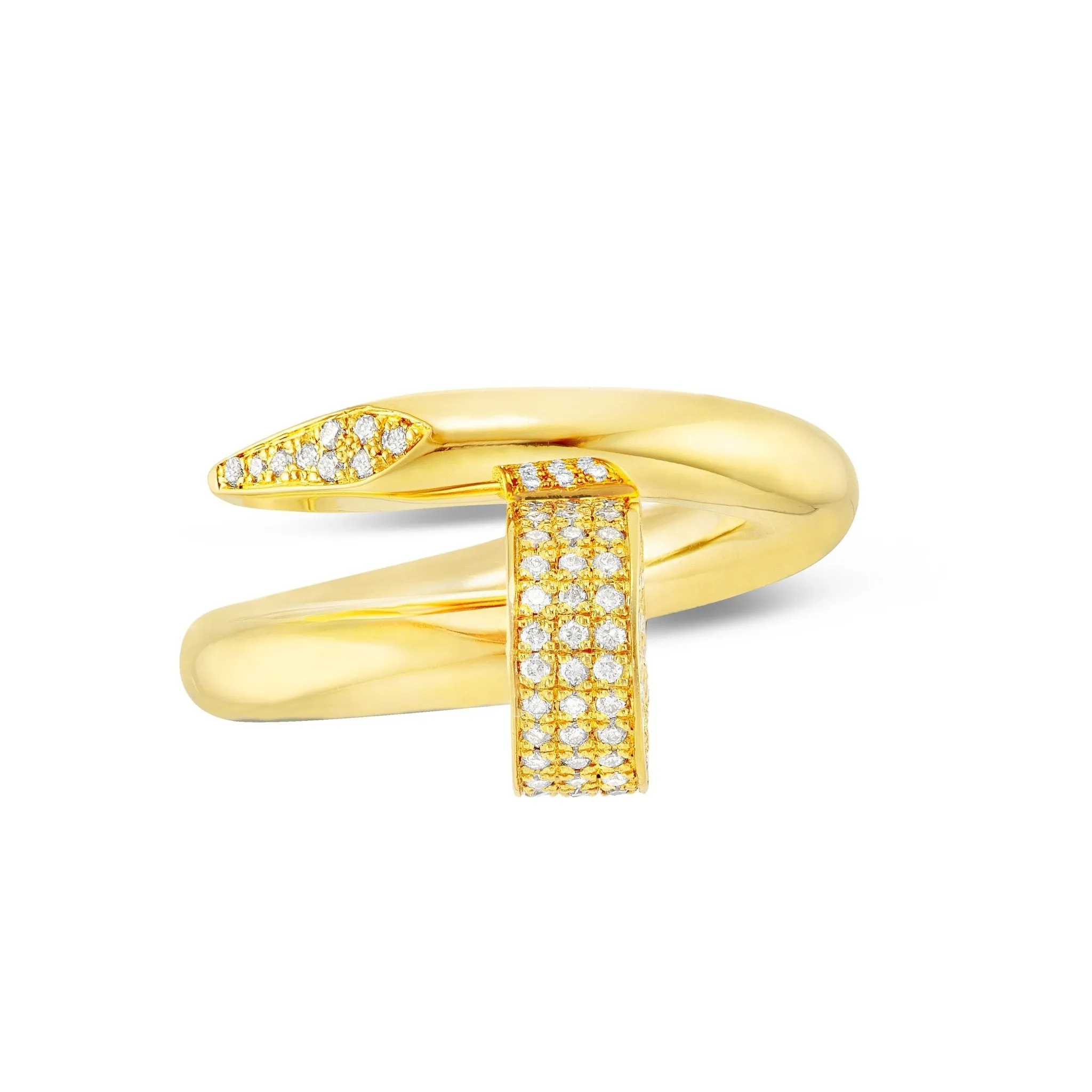 14K Gold 1.0ctw Diamond Nail Ring