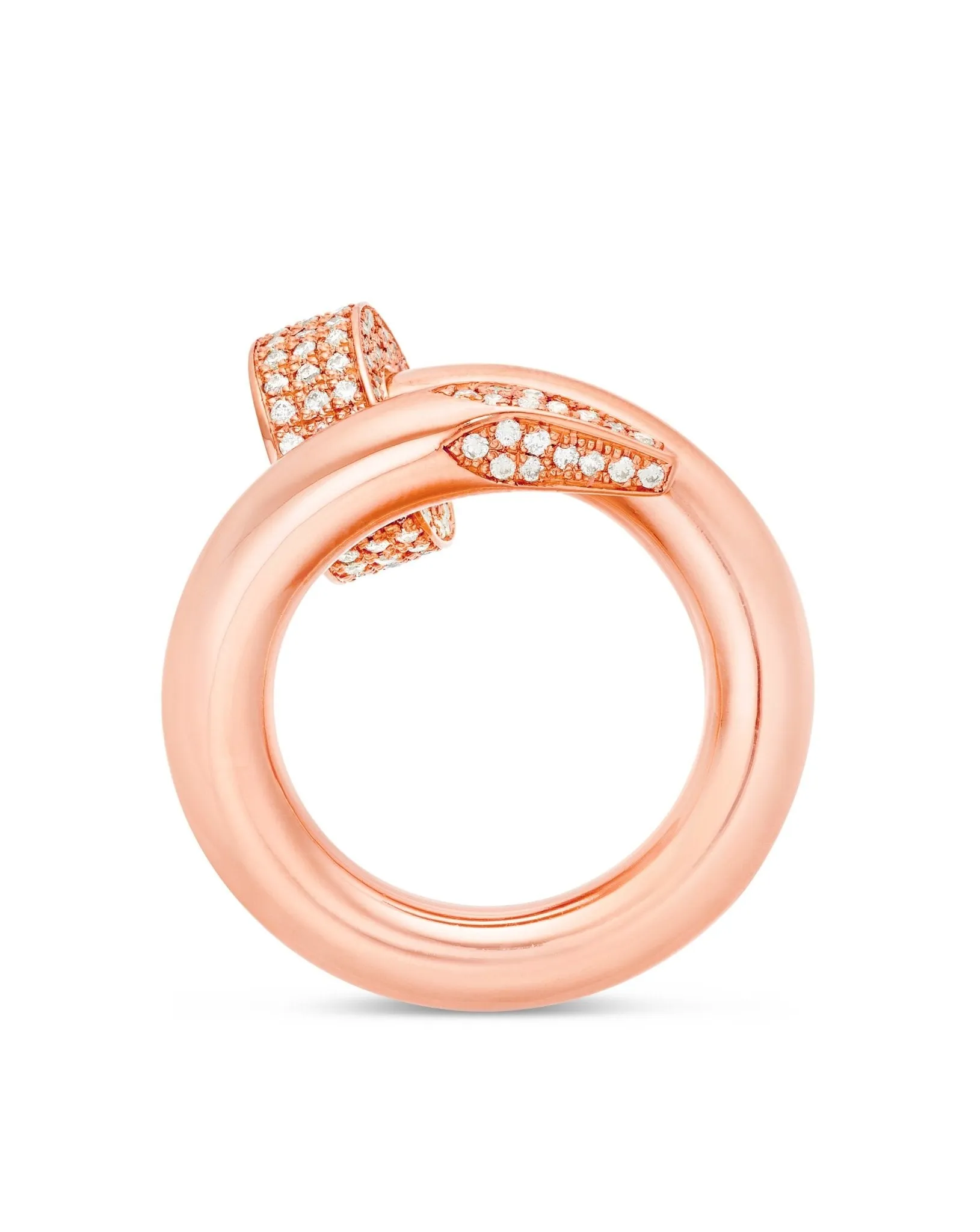 14K Gold 1.0ctw Diamond Nail Ring