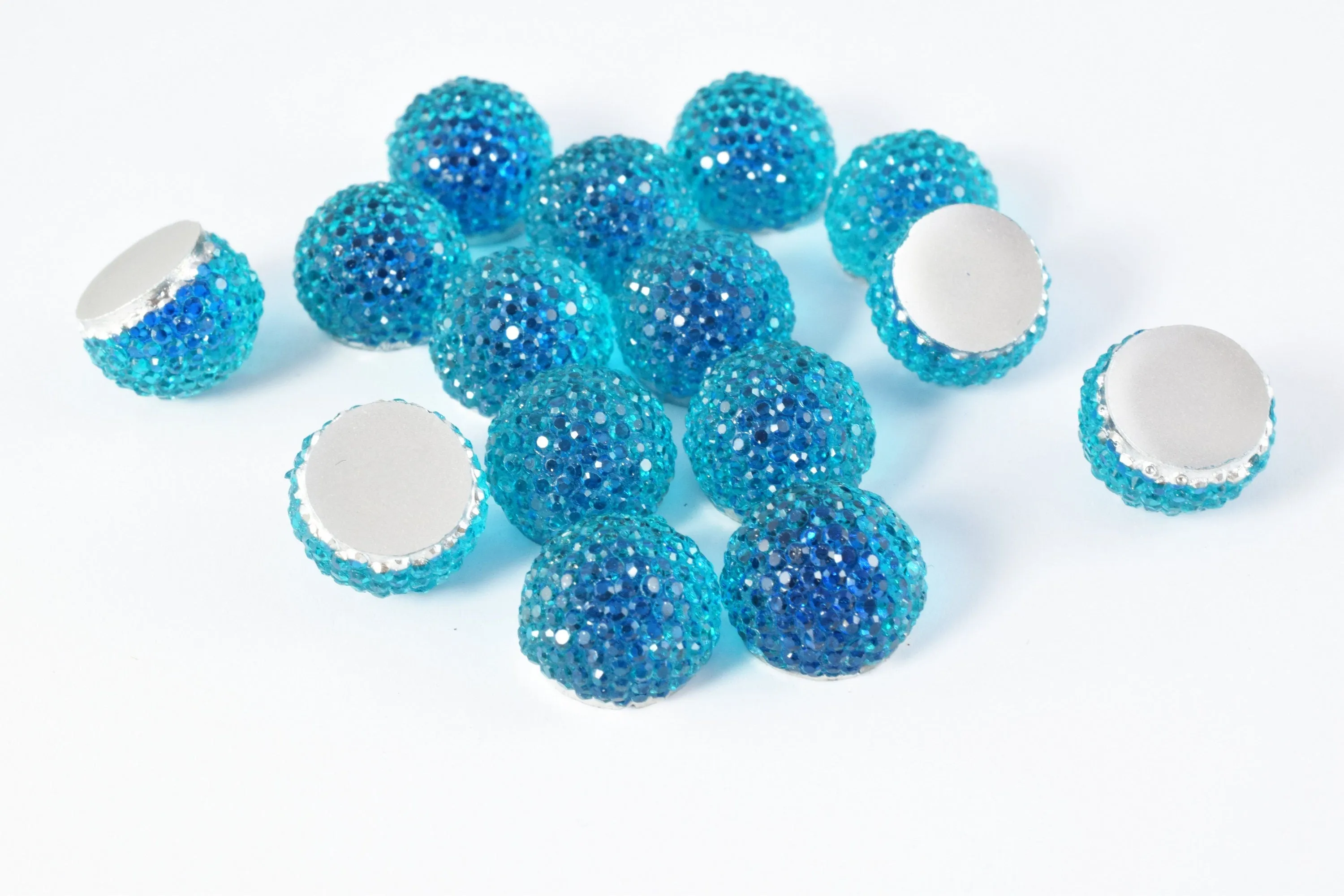 14mm/11mm/9mm Decoden Flat Back Rhinestone Bead, Dotted Flat Back, Rhinestone, Beads, For Apparel or Shoe, or Decoration or Jewelry Making