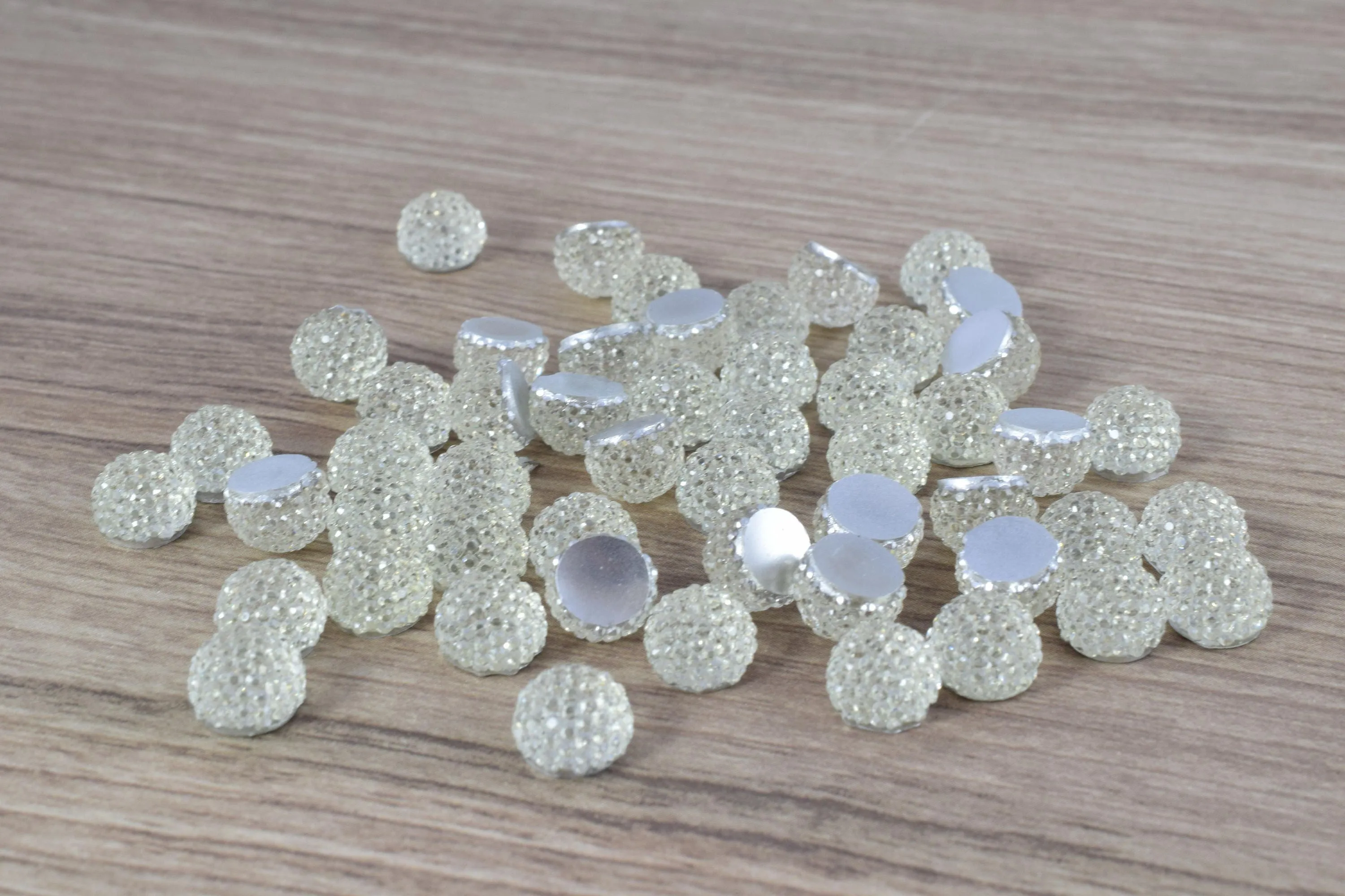 14mm/11mm/9mm Decoden Flat Back Rhinestone Bead, Dotted Flat Back, Rhinestone, Beads, For Apparel or Shoe, or Decoration or Jewelry Making