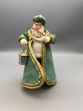 2004 Thomas Kinkade Visions of Ireland Lamplight Brook Irish Santa Claus Figure - Good