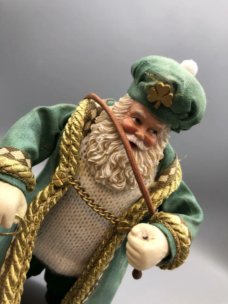 2004 Thomas Kinkade Visions of Ireland Lamplight Brook Irish Santa Claus Figure - Good