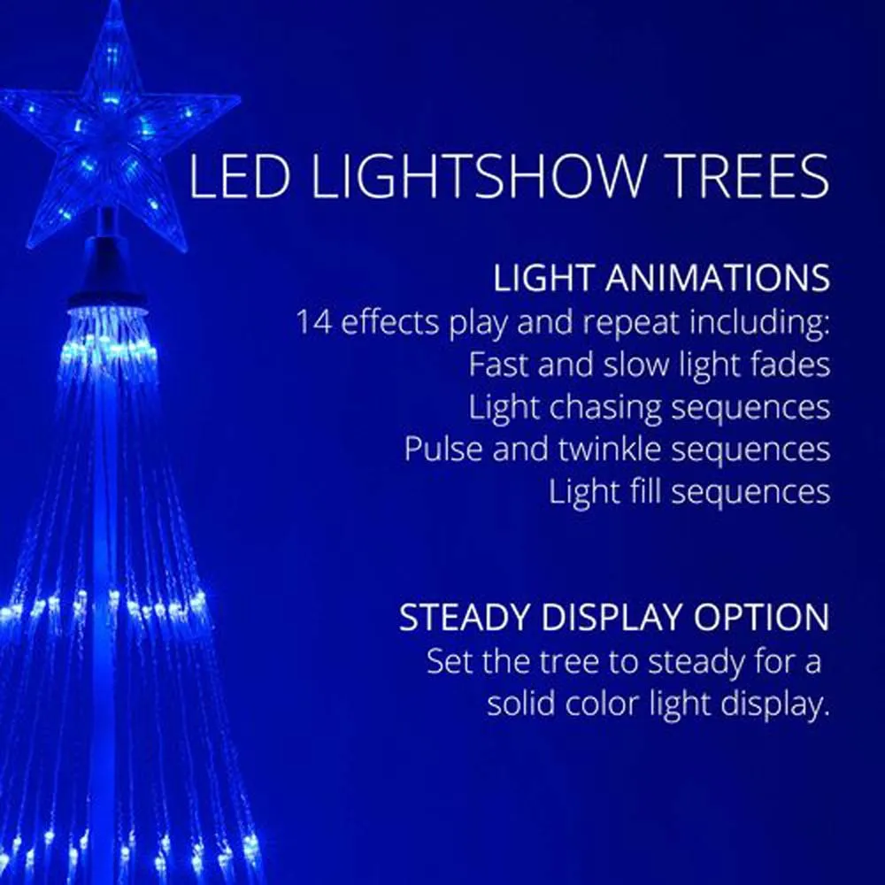 4-ft. Blue LED Animated Outdoor Lightshow Christmas Tree