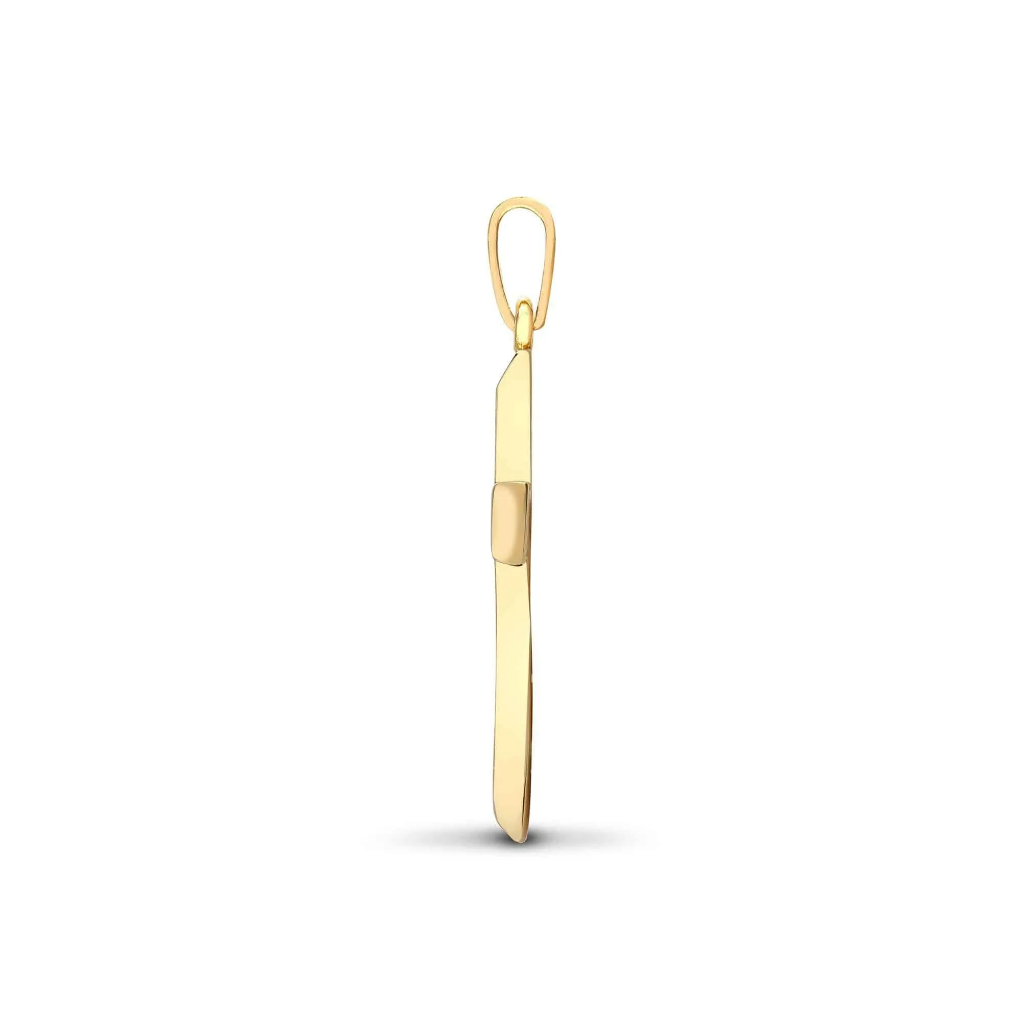 9ct Yellow Gold Diamond Cross