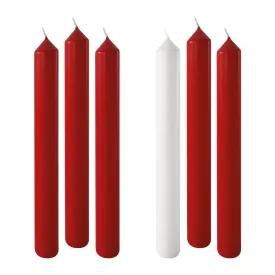Advent Pillar Candles - 5 Red & 1 White