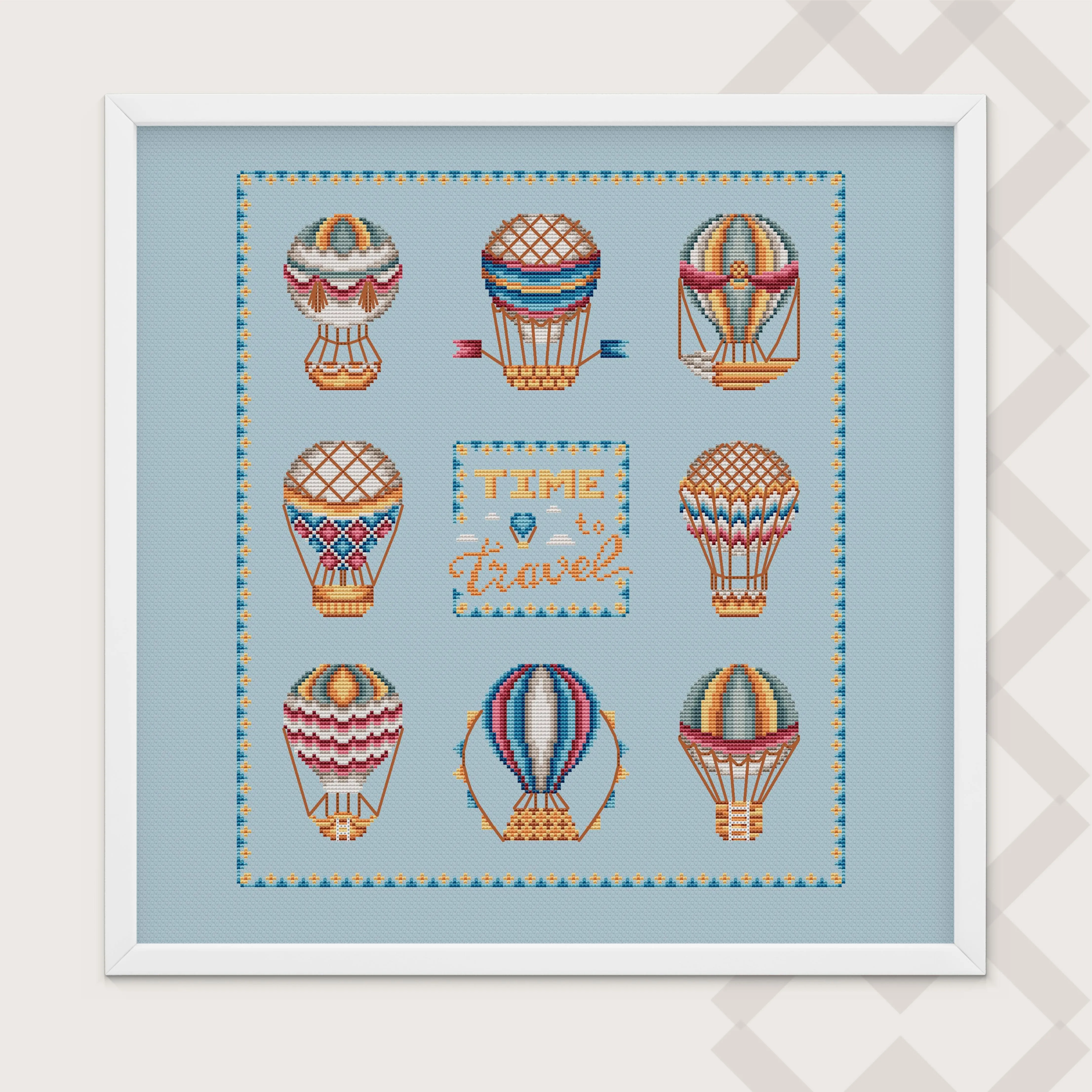Air Balloons - PDF Counted Cross Stitch Pattern