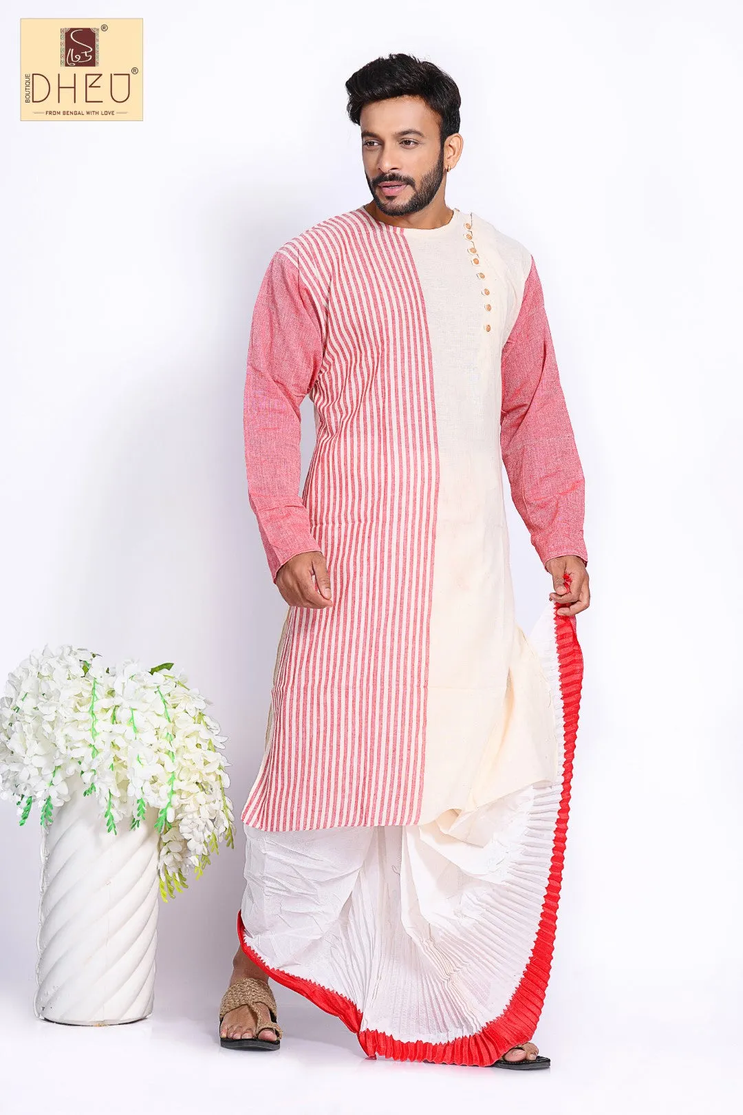 Antony Firingee-Cotton Kurta-Dhoti Full Set for Men