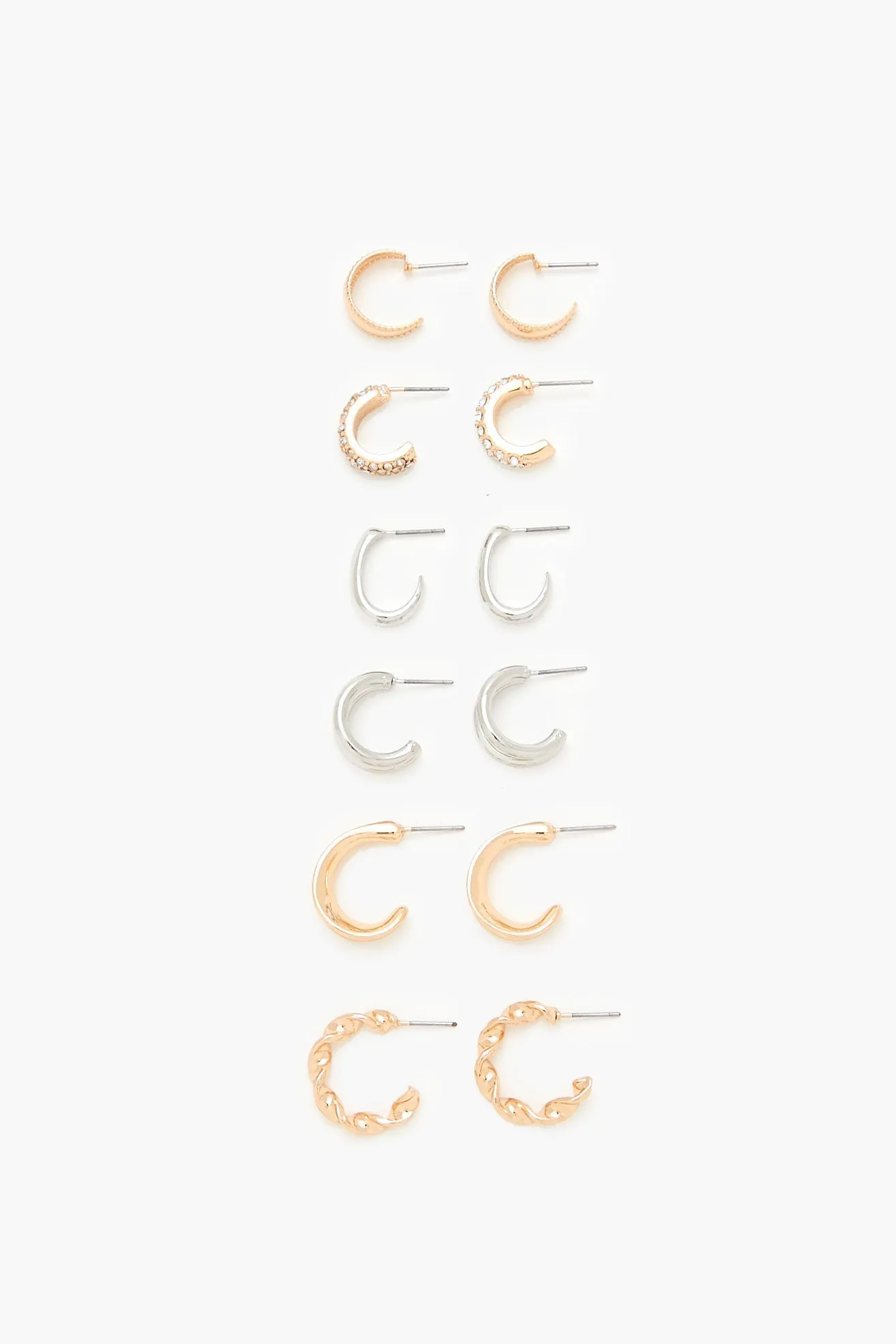 Assorted Hoop Earrings (6 Pack)
