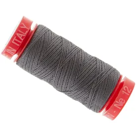 AURIfil 12 WT Cotton Small Spool Thread Dark Grey