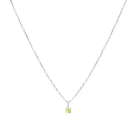 Birthstone Necklace | Silver & Peridot