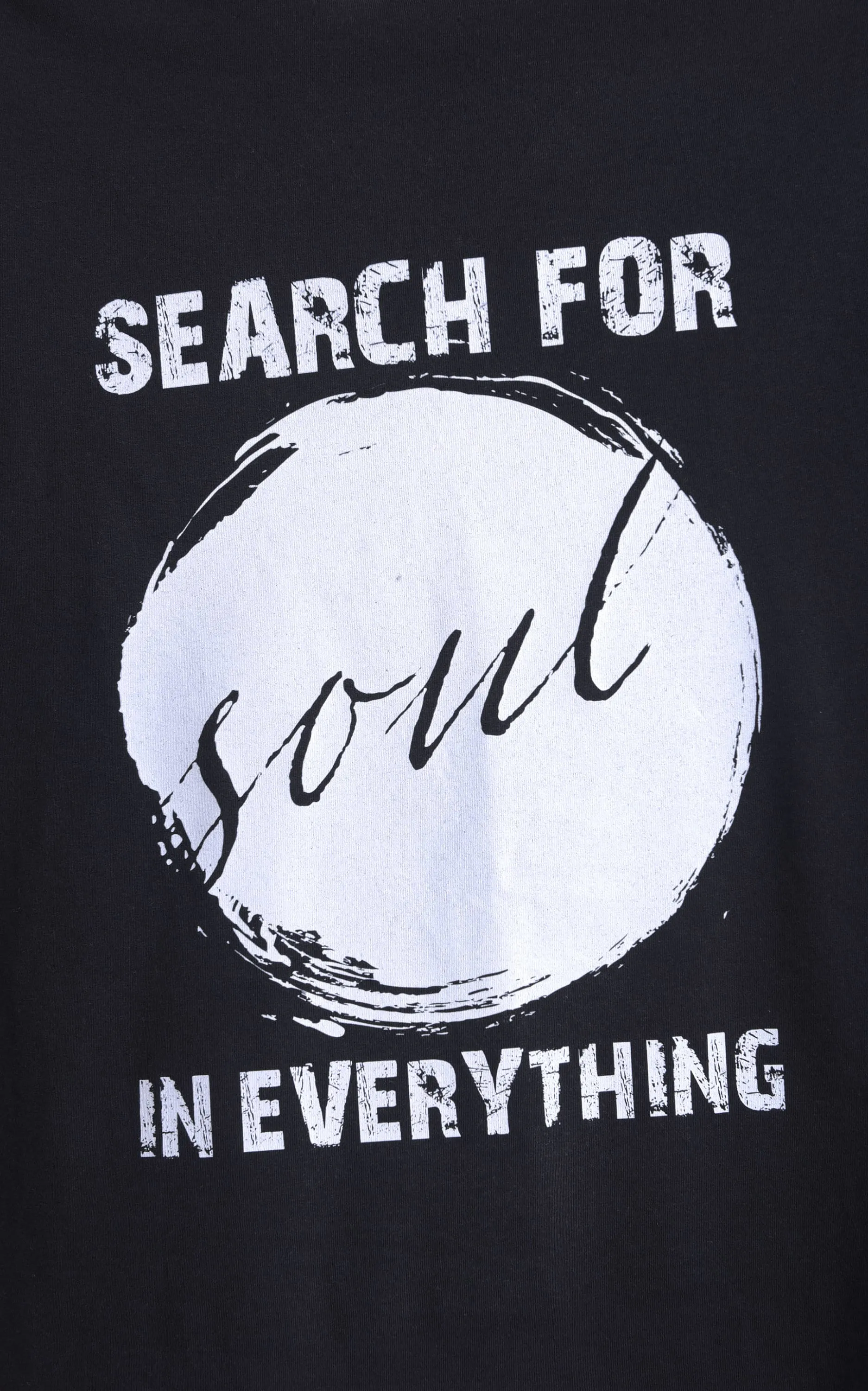 Black Inspirational Slogan T-shirt