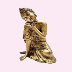Brass Thinking Buddha 6 in