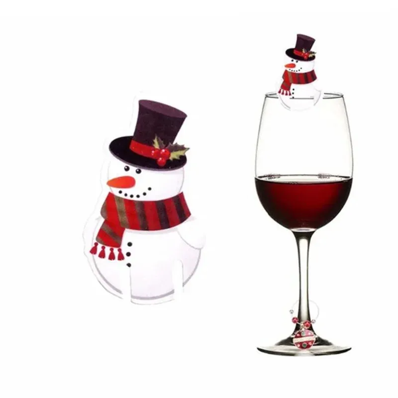 Christmas Cup Card Santa Hat Wine Glass