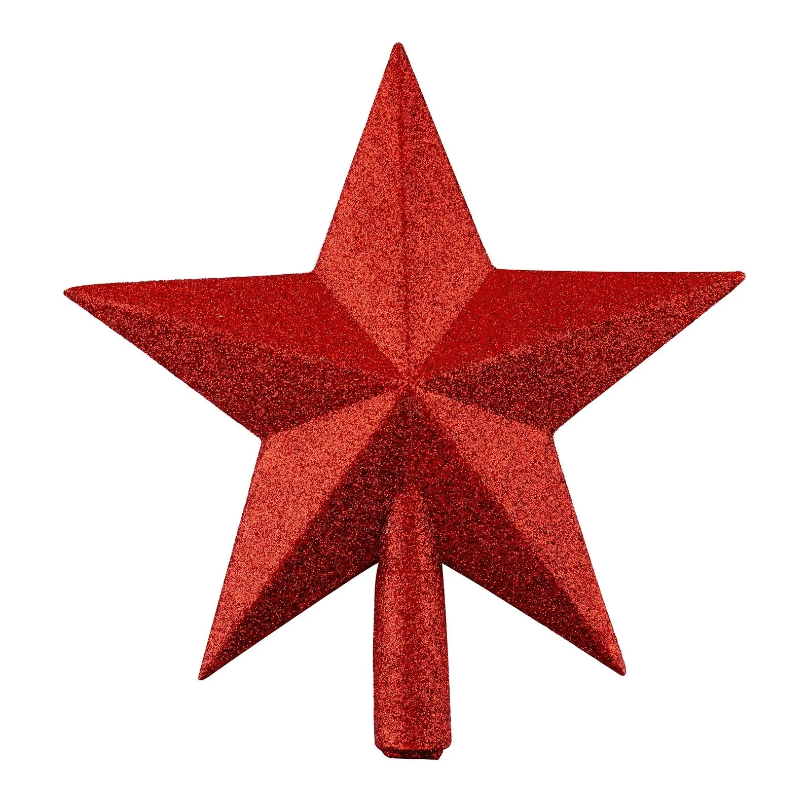 Christmas Tree Topper Star 7.5 inches Glitter Star Tree Topper Decoration Ornament Supplies for Xmas Tree Holiday Party Seasonal Décor
