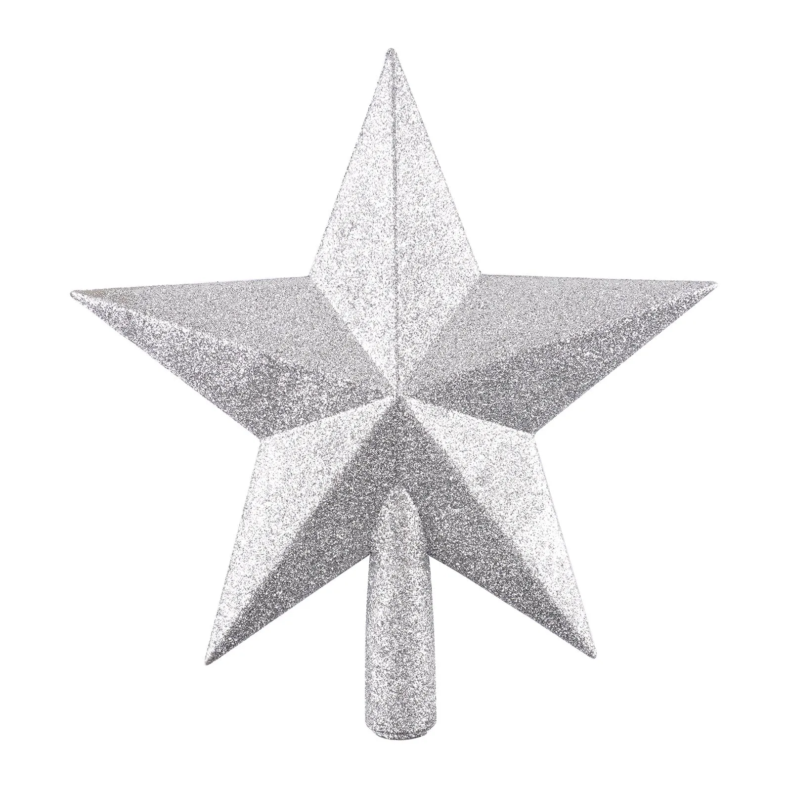 Christmas Tree Topper Star 7.5 inches Glitter Star Tree Topper Decoration Ornament Supplies for Xmas Tree Holiday Party Seasonal Décor