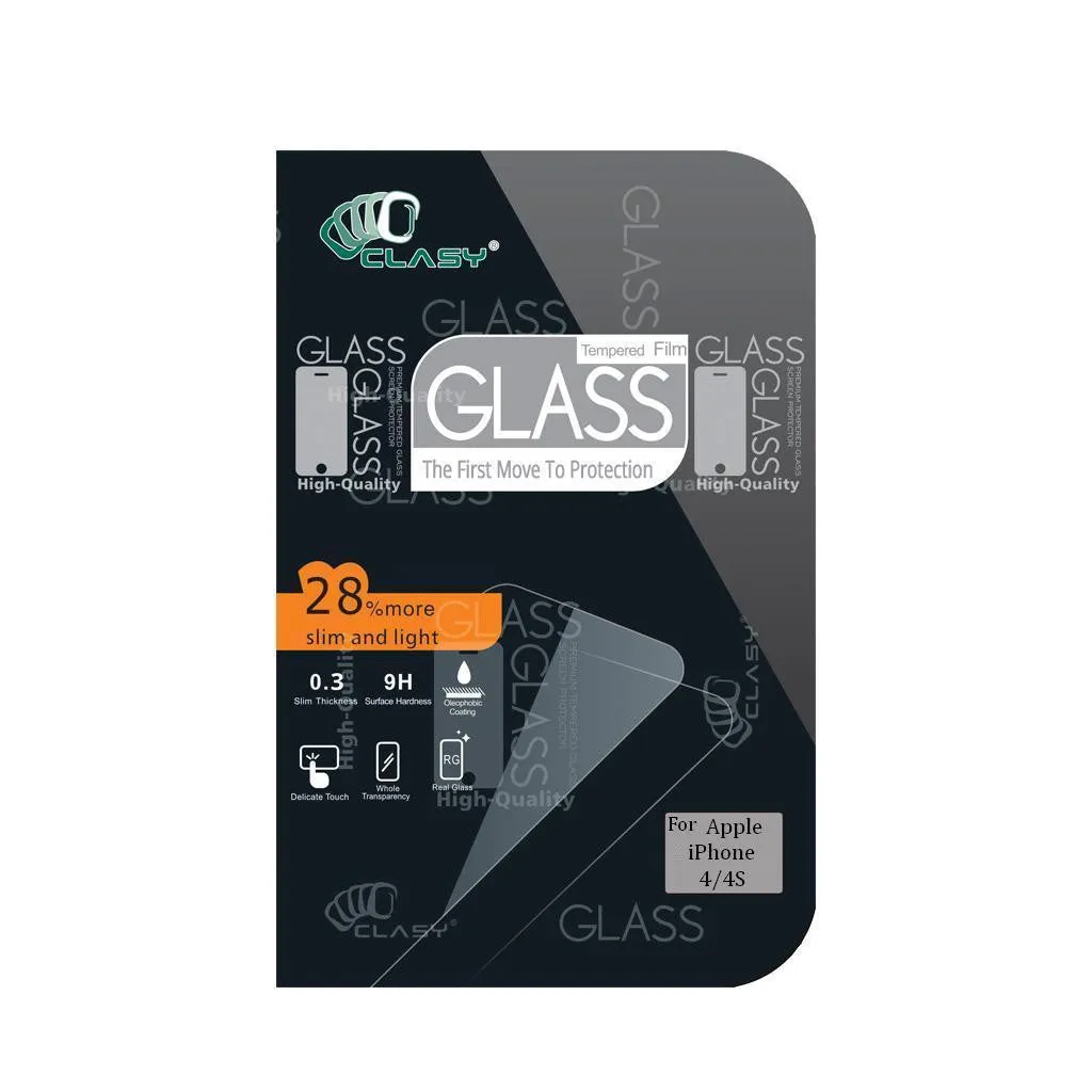 CLASY® Premium Tempered GLass - Apple iPhone 4 / iPhone 4S