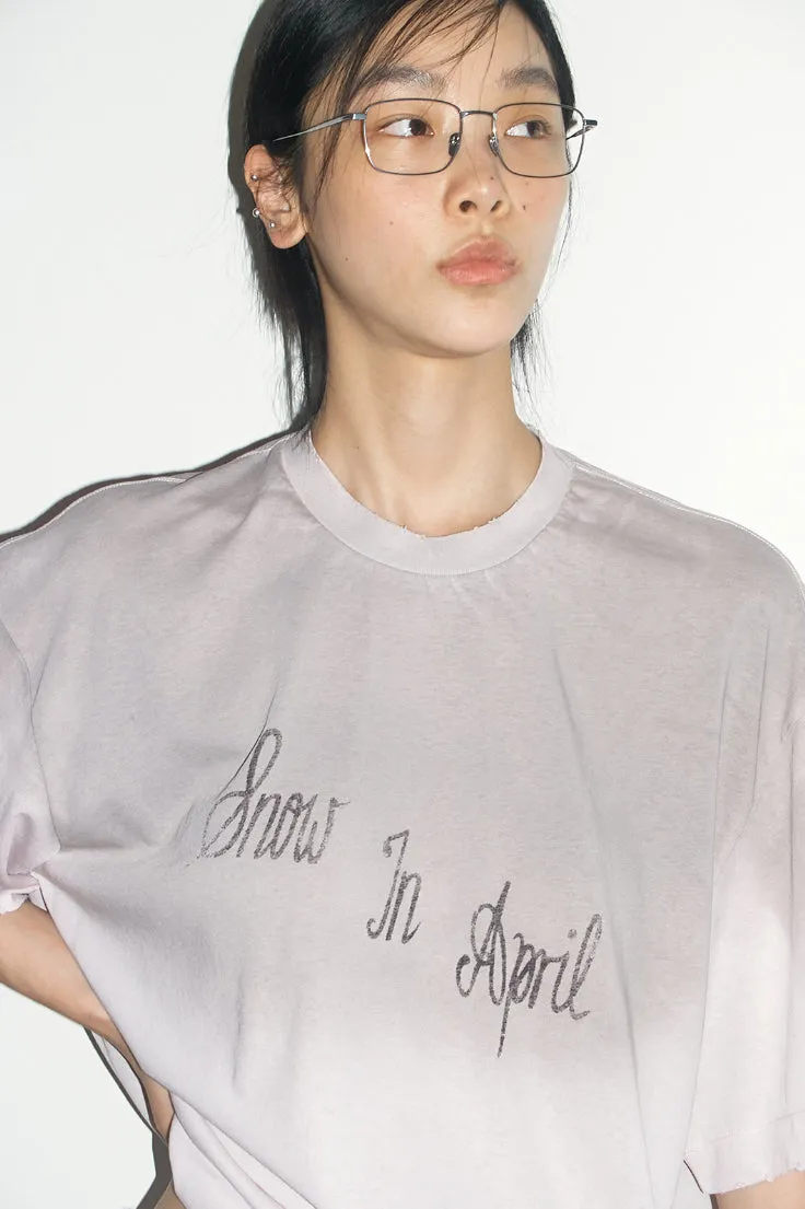 Cotton blend retro style gradient T-shirt | 3 color