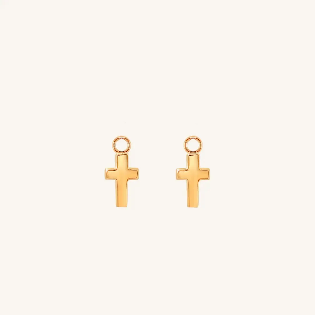 Cross Hoop Charm (Set of 2)
