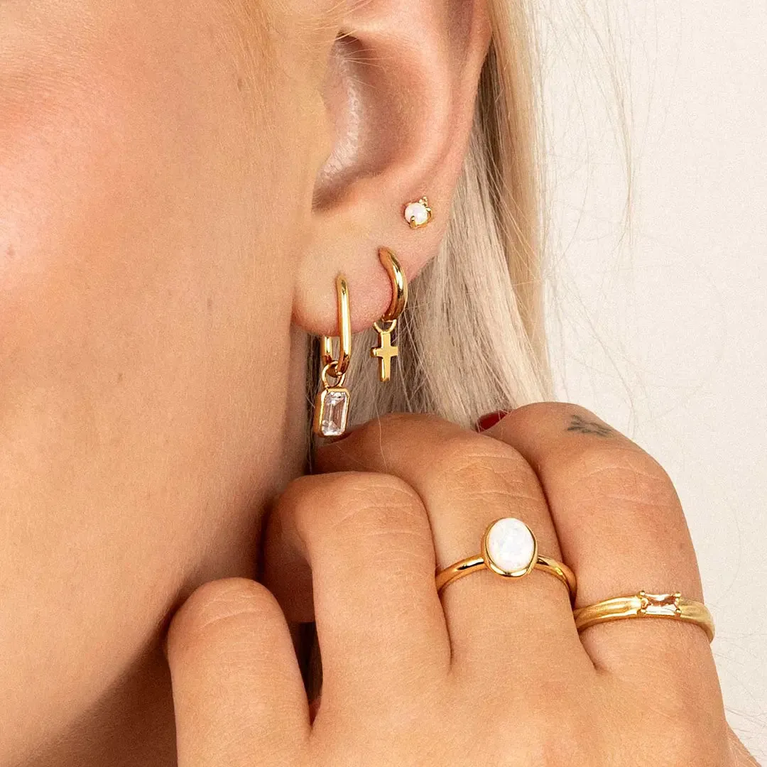 Cross Hoop Charm (Set of 2)