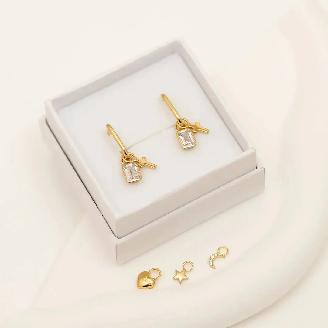 Cross Hoop Charm (Set of 2)