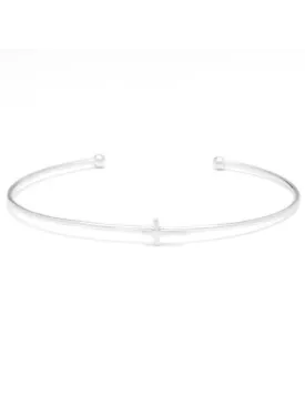 Dainty Silver Cross Bracelet