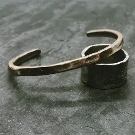 Hammered Antiqued Brass Cuff