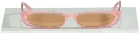Linda Farrow x The Attico Thea Angular Sunglasses in Pink