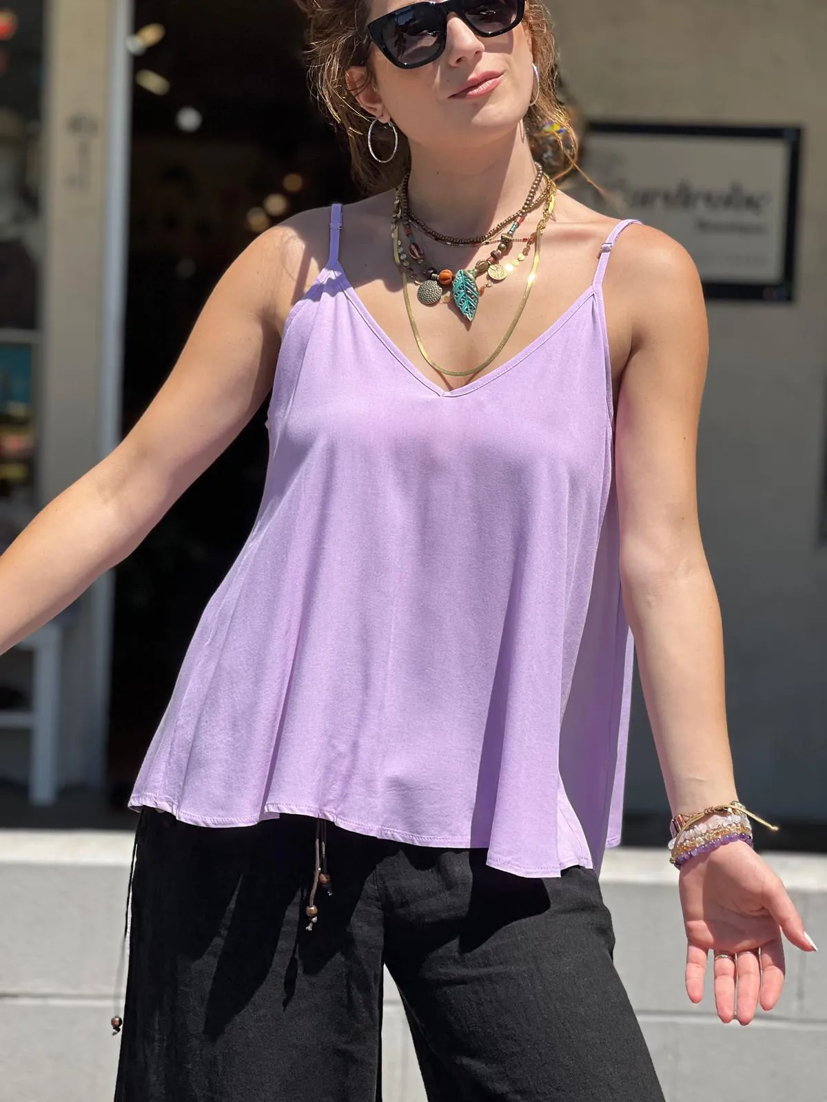 Lıly Viscose Tunic with Adjustable Strap