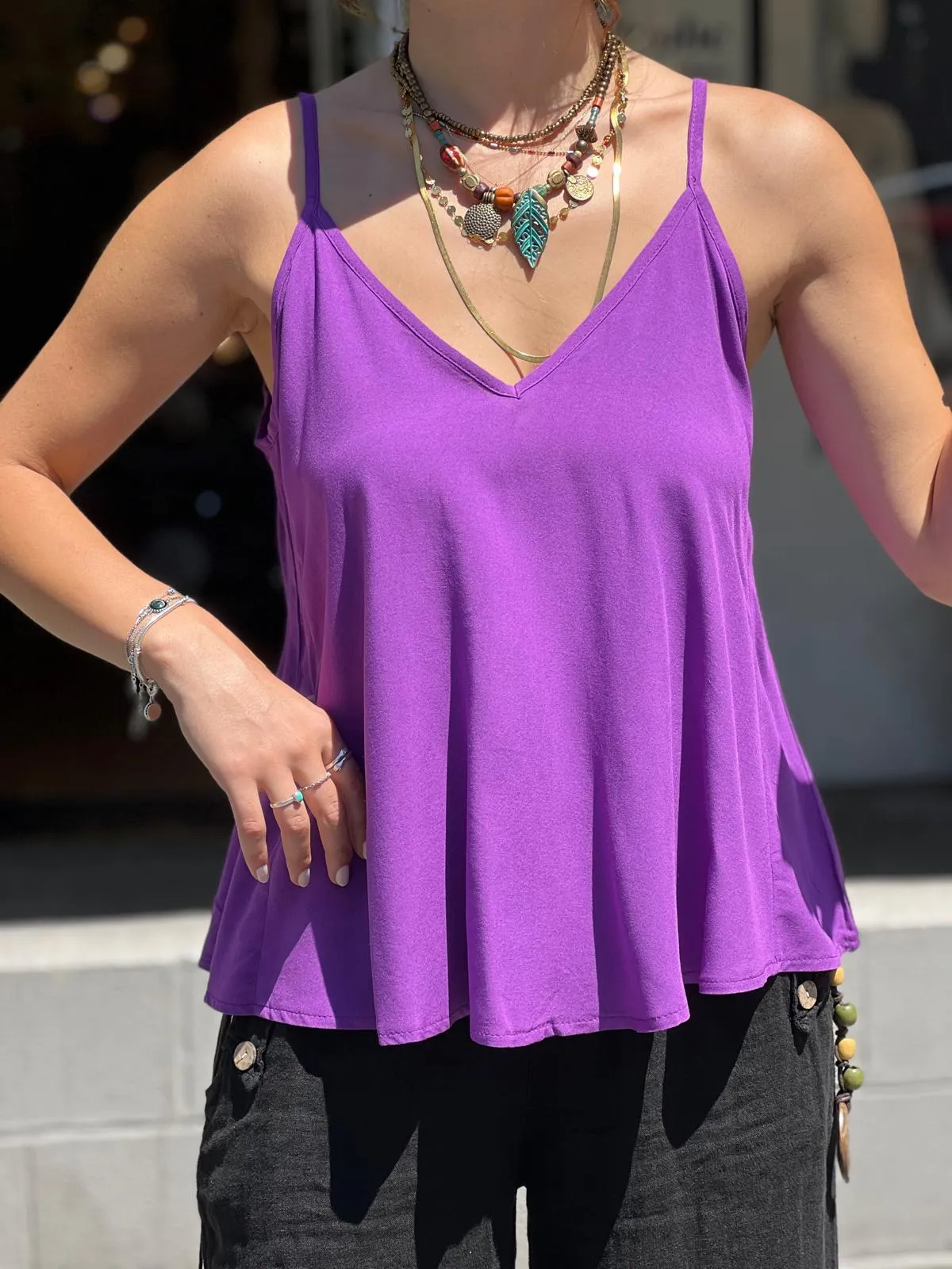 Lıly Viscose Tunic with Adjustable Strap