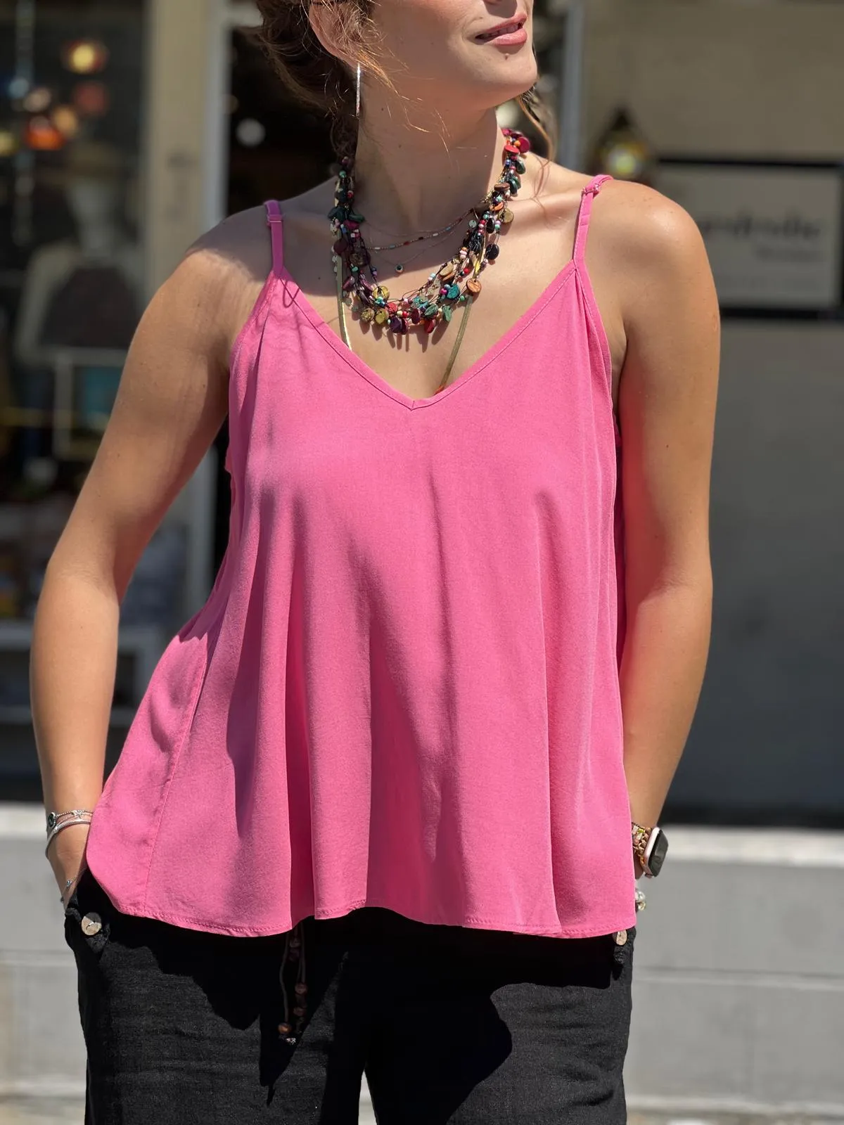 Lıly Viscose Tunic with Adjustable Strap