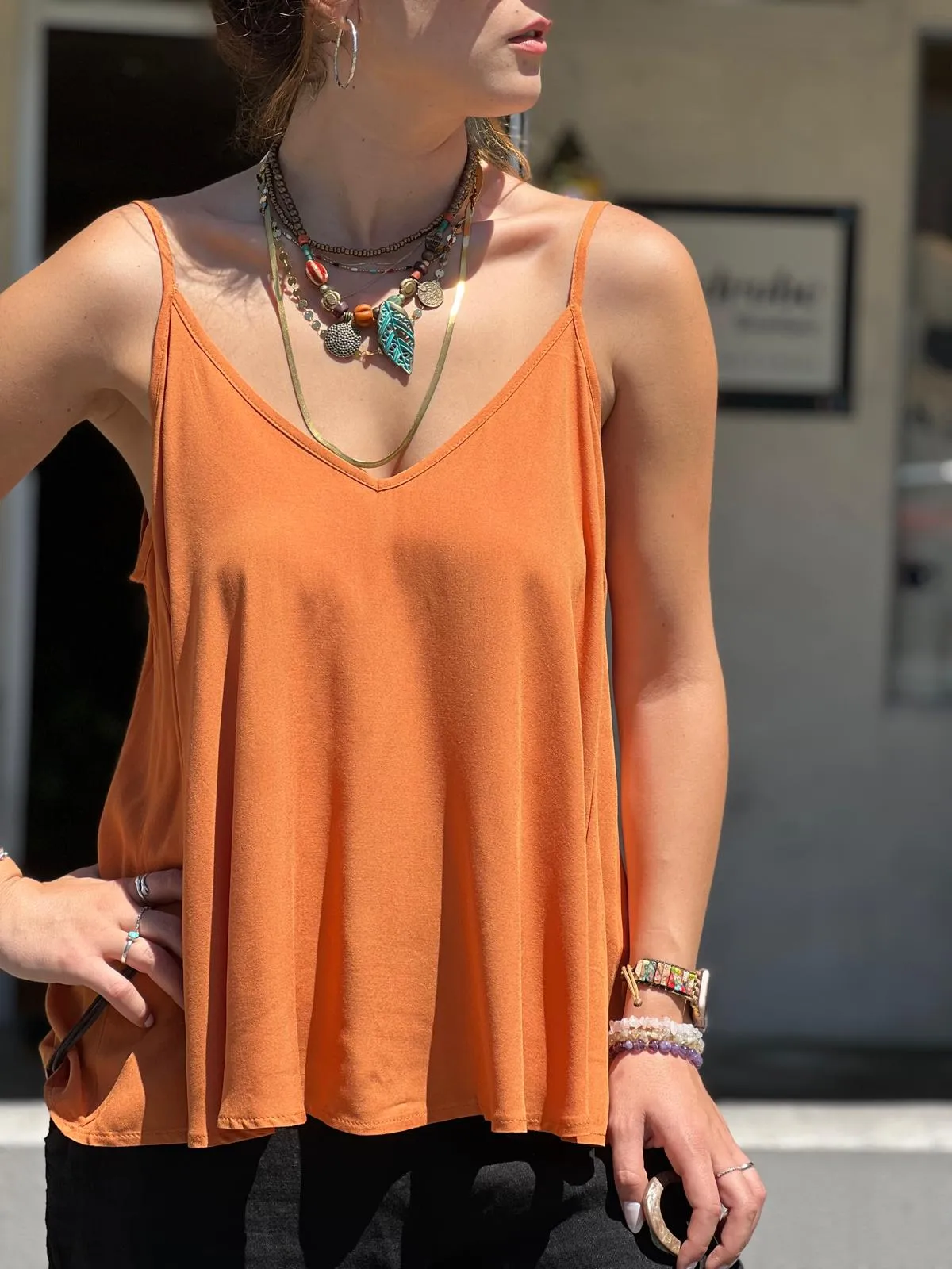 Lıly Viscose Tunic with Adjustable Strap