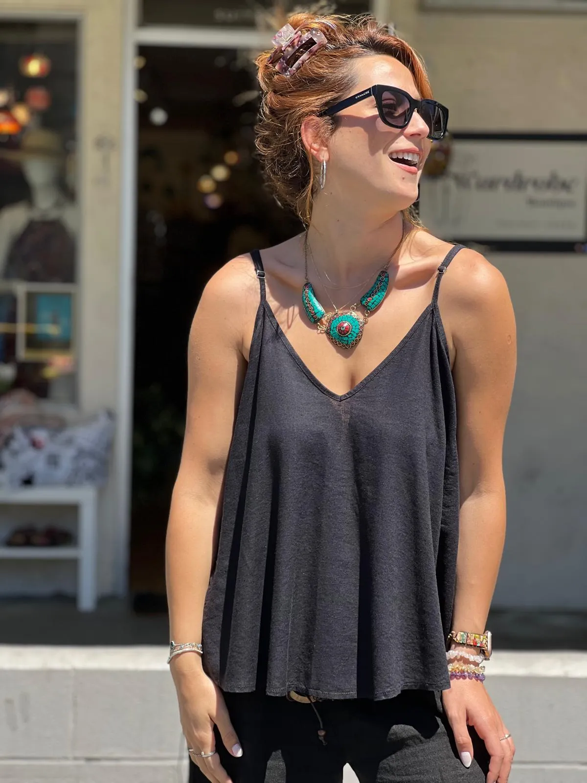 Lıly Viscose Tunic with Adjustable Strap
