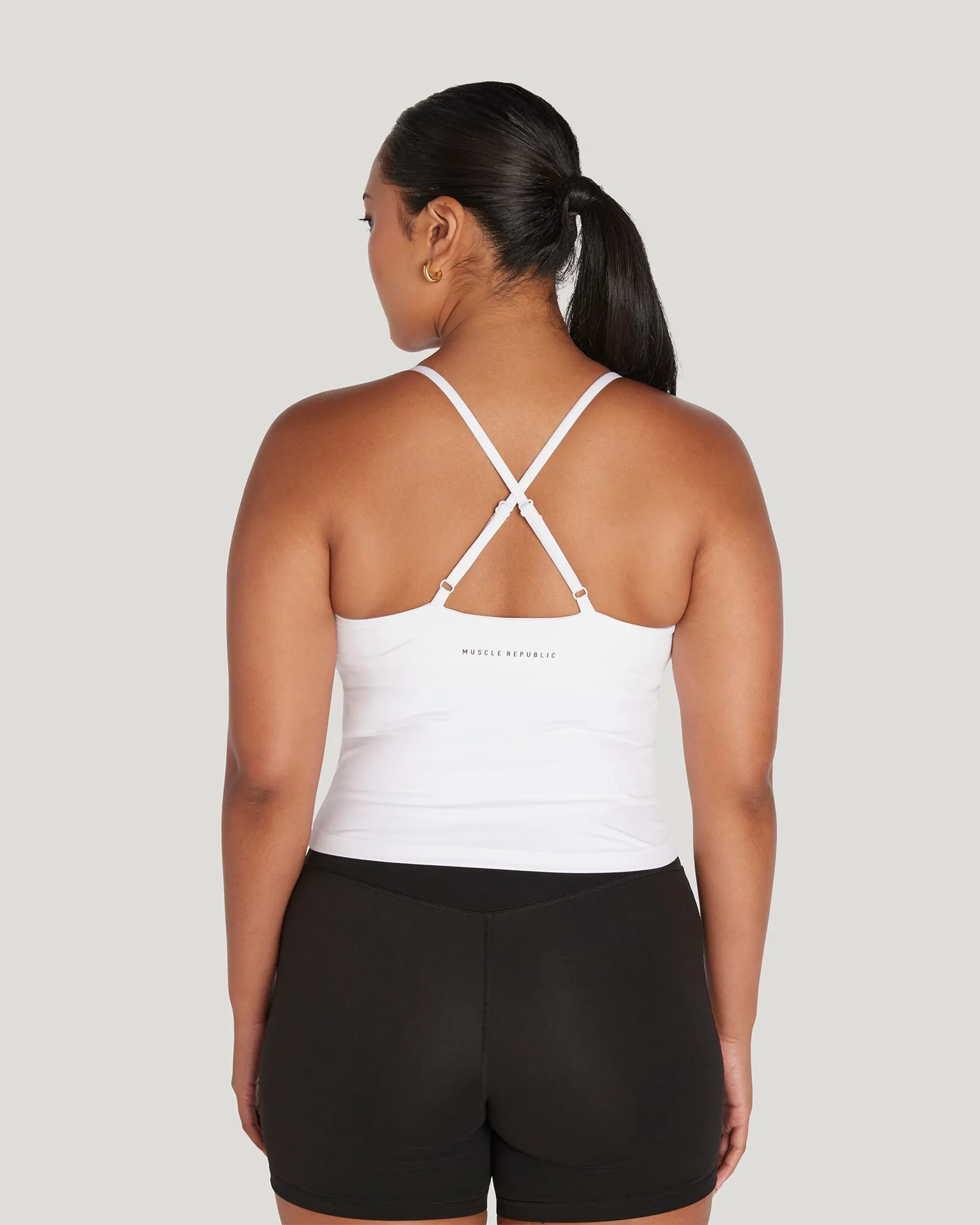 MOTION THIN STRAP TOP - WHITE