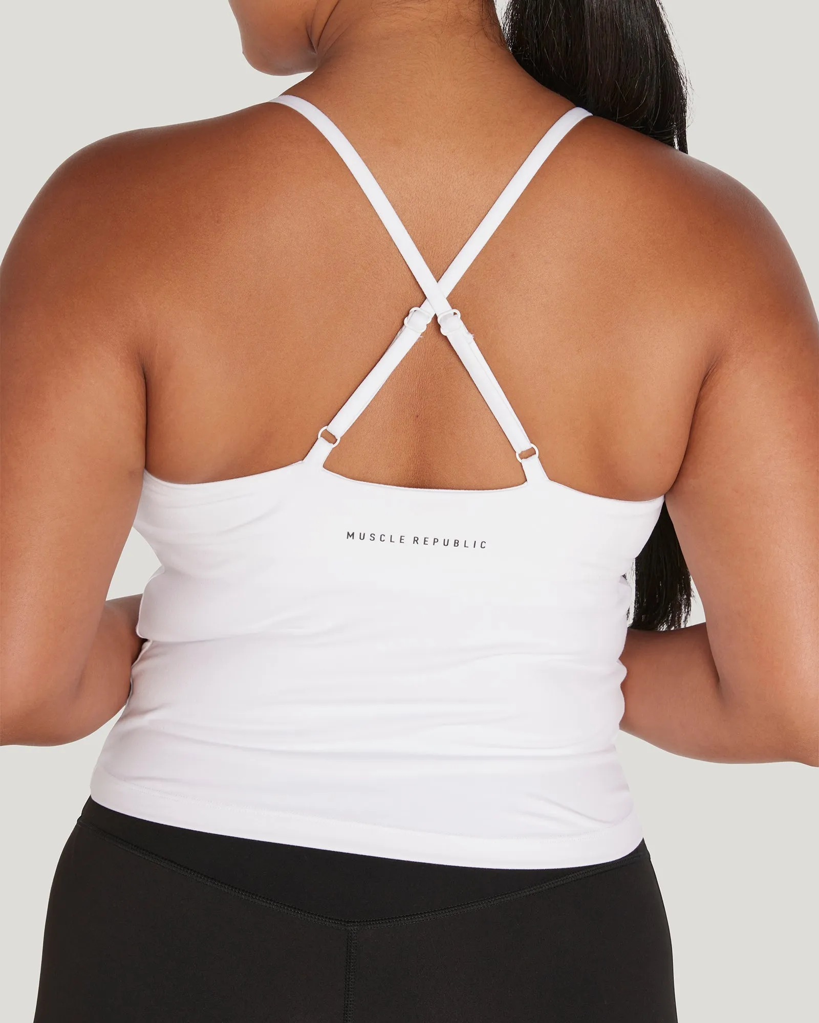 MOTION THIN STRAP TOP - WHITE