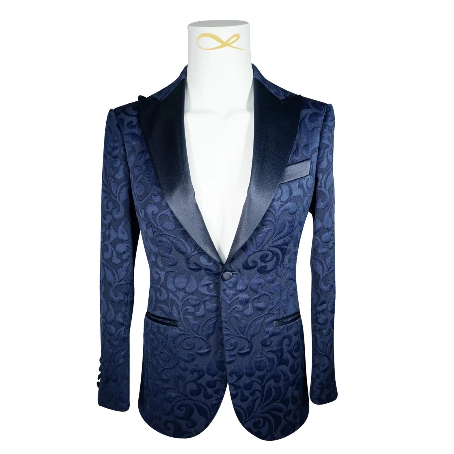 Navy Blue Paisley Jacket @ The Vault