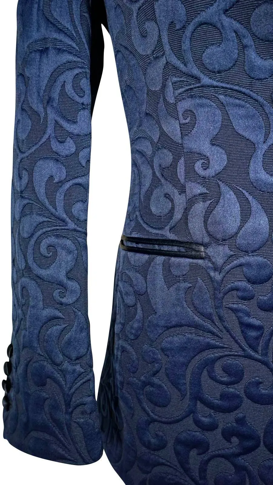 Navy Blue Paisley Jacket @ The Vault
