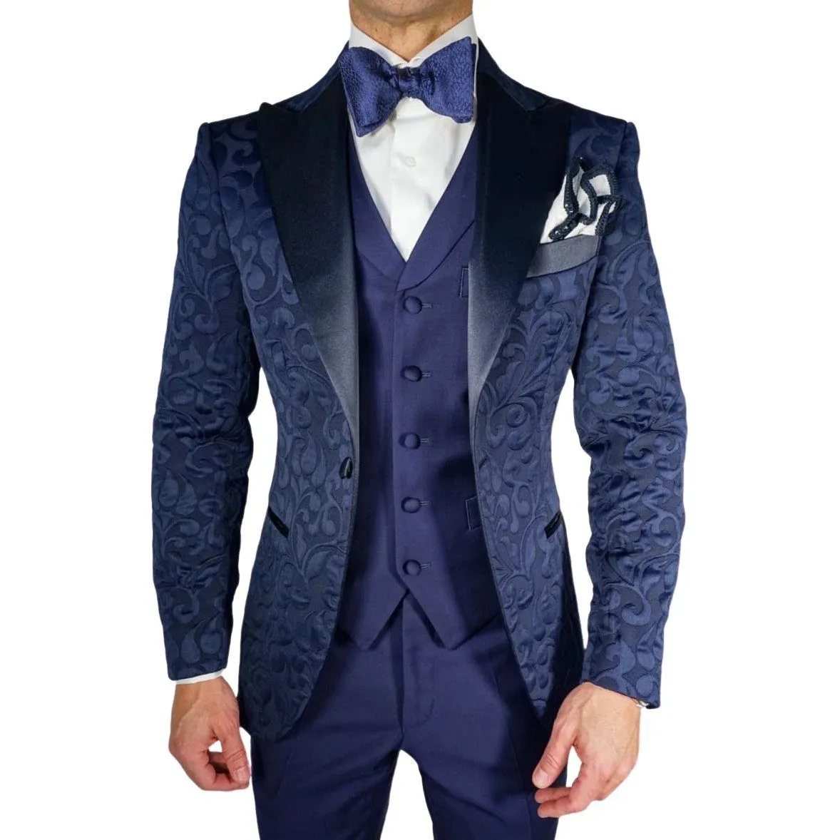 Navy Blue Paisley Jacket @ The Vault