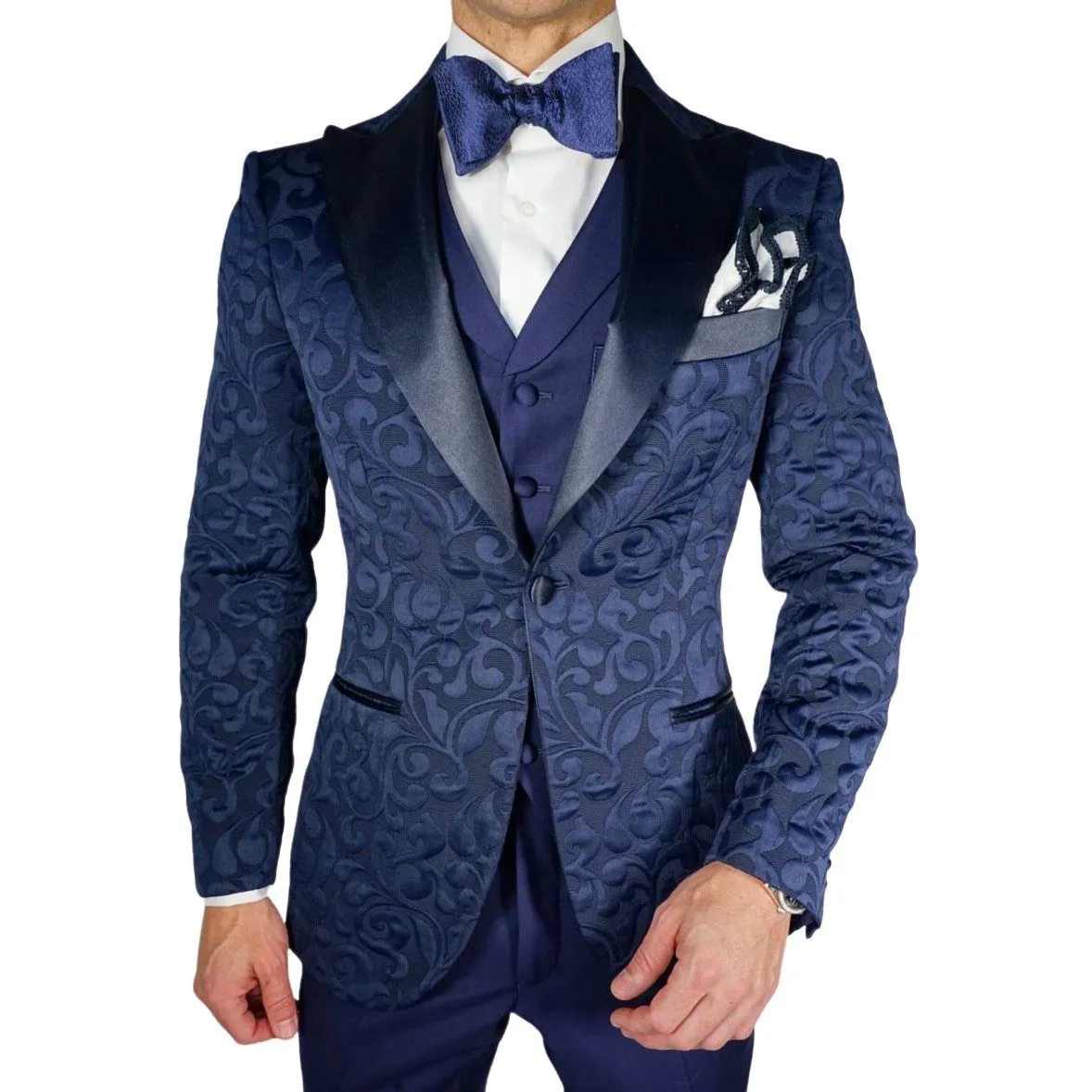Navy Blue Paisley Jacket @ The Vault