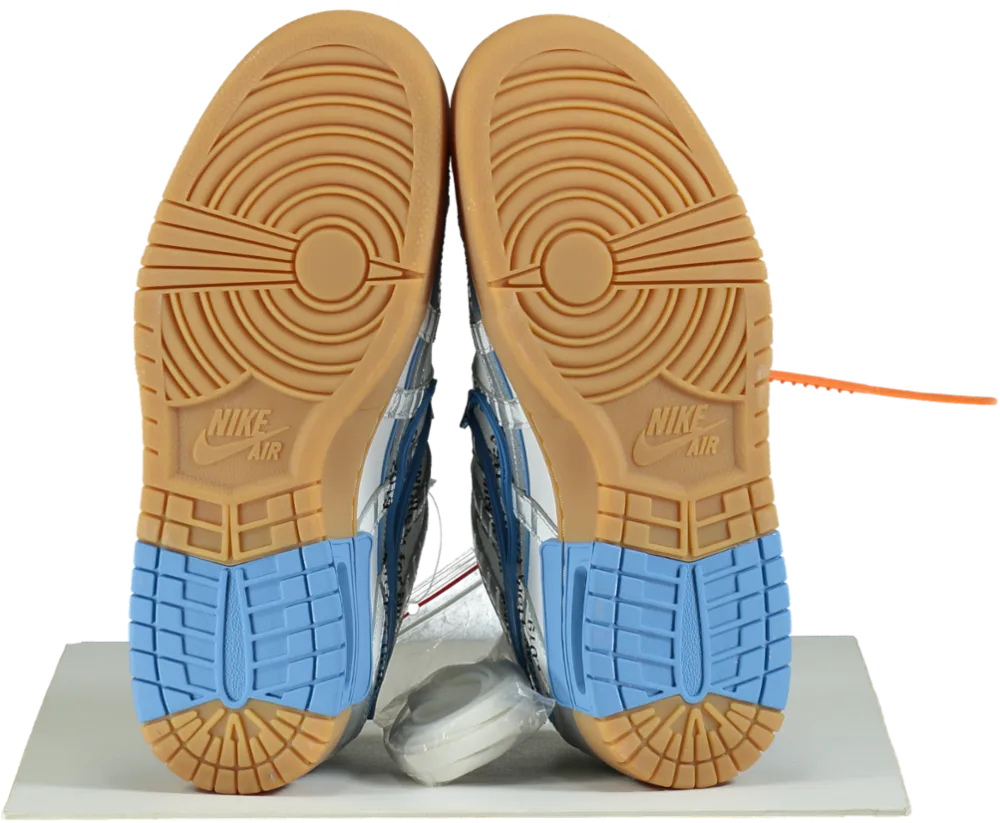 Nike CU6015 White/University Blue Off White Air Rubber Dunk Trainers UK 10.5 👟
